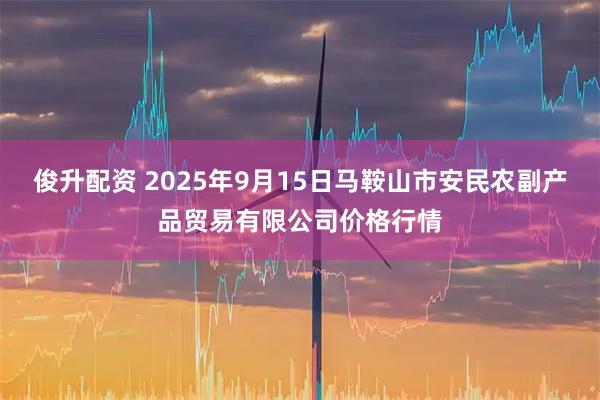 俊升配资 2025年9月15日马鞍山市安民农副产品贸易有限公司价格行情