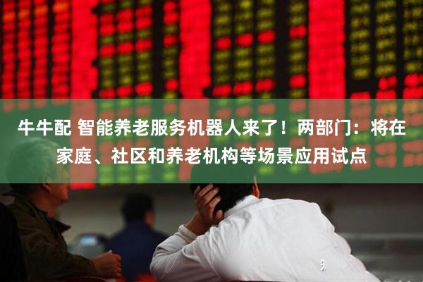 牛牛配 智能养老服务机器人来了！两部门：将在家庭、社区和养老机构等场景应用试点