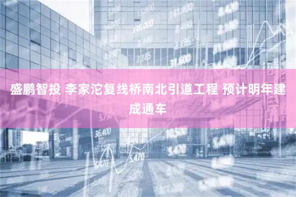 盛鹏智投 李家沱复线桥南北引道工程 预计明年建成通车